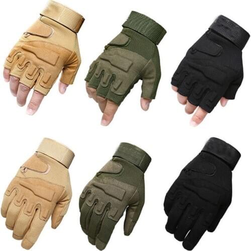 Tactical Half/Full Finger Gloves Military Sports Airsoft Gloves Men Bicycle Outdoor Shooting Hunting Antiskid Fingerless Mittens