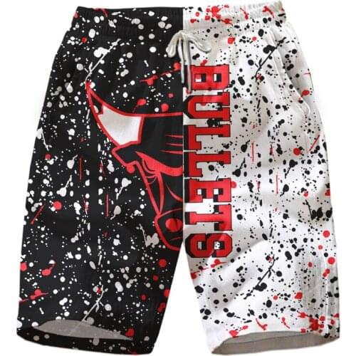 2019 Fashion New Style Animals Pattern Red Color Beach Man Shorts