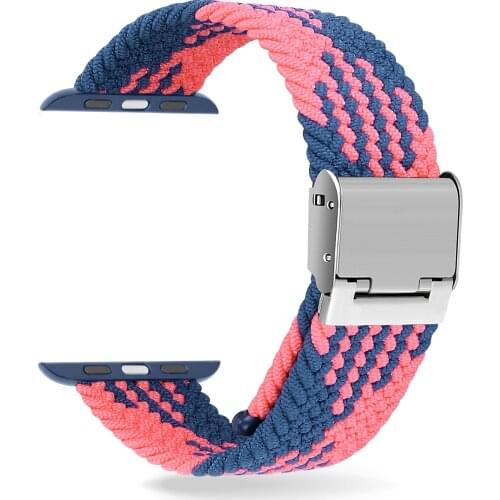 2021 Length Adjustable Braided Nylon Applewatch band Braided Solo Elastic Bracelet for iWatch Series 6 SE 5 4 3 2 1