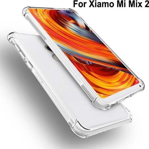 Luxury Shockproof Clear Soft Case Capa For Xiaomi Mi Mix 2 Phone Cases Silicone Back Cover 5.99'' For Mi Mix 2 Mix2 Shell