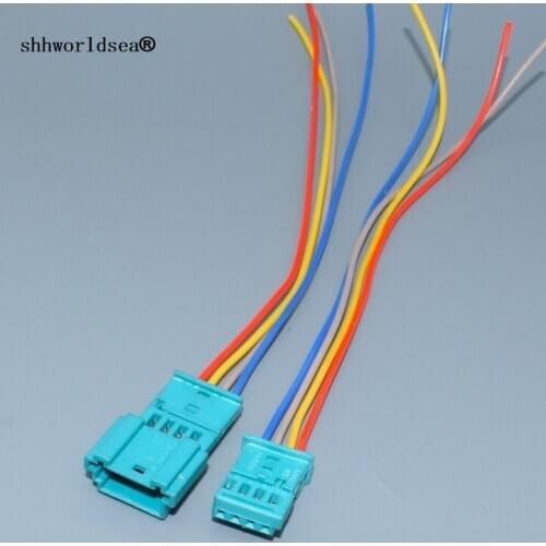Shhworldsea 4 Pin 968813-9 1452576-9 Auto Wiper Sensor Plugs Door Light Atmosphere Lights Socket Female Male Connector For BMW