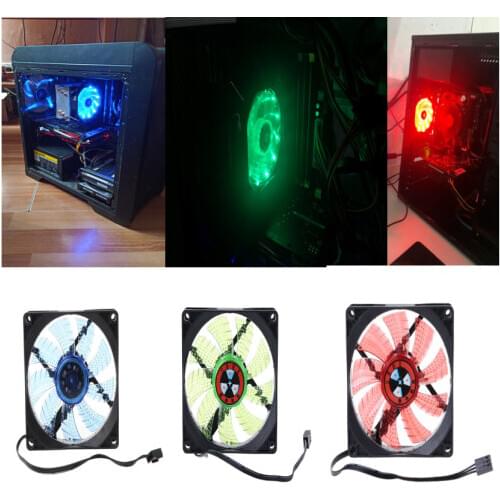 High Quality 90mm LED Light 3pin PC Desktop Computer Case Cooling Silent Cooler Fan Long Life