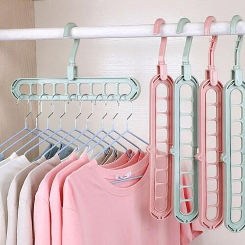 Clothes hanger organizer closet organizer Space Saving Hanger Multi-port Magic Hanger Plastic Scarf Cabide Hangers for Clothes