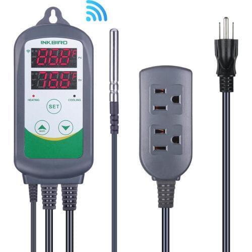 Inkbird ITC-308 WIFI Heating/Cooling Temp Controller with Over-Temp Alarm&Calibration Functions Optional for EU US AU UK Plug
