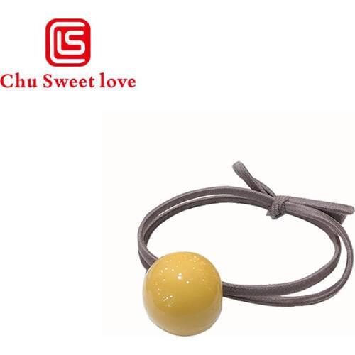 Korea Style Head Rope Women Hair Ring Rubber Band Candy Sweet Small Fresh Simple Geometric Head Rope Headwear Accessories