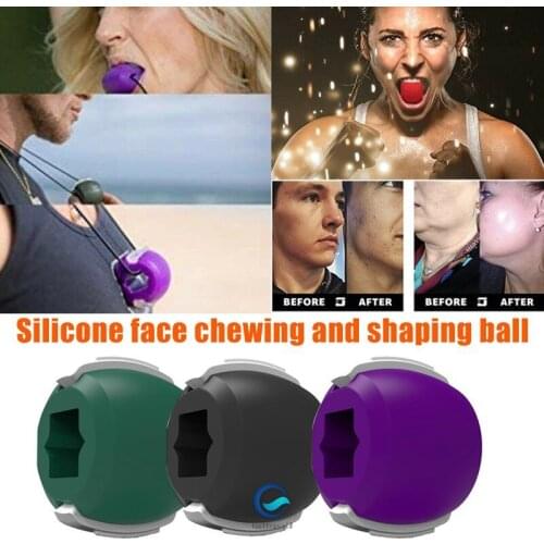 2pc Face Jaw Line Lifting Facial Muscles Trainer Exerciser Mouth Jawline Toner Masseter Cheek Fitness Ball Jawrsize Face-lifting