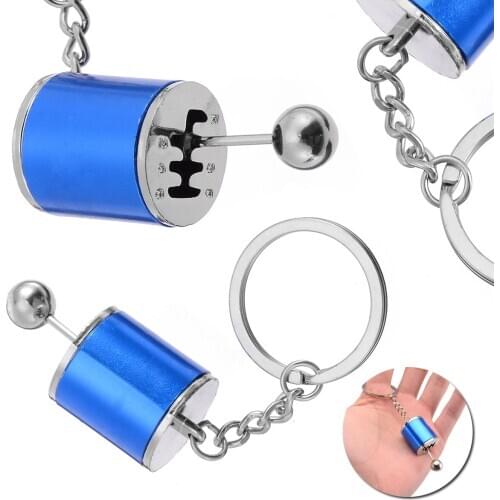 5 Color Men Metal Gear Shift Gearbox Gear Knob Zinc Alloy Key Ring Keyring Keychain Nice Gifts