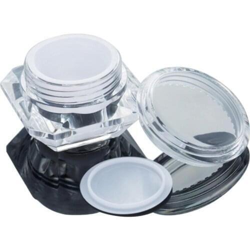 500pcs 10g Empty Plastic Transparent Cream Jars 10ml Clear Cosmetic Packaging Containers DHL