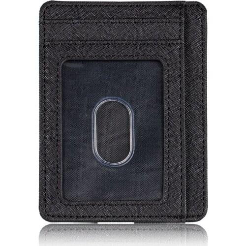 649D Slim RFID Blocking Leather Wallet Credit ID Card Holder Purse Money Case for Men Women