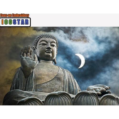 Diamond Embroidery Buddha Mosaic Crystal 5D Cross Stitch full Square Drill Diamond Painting DIY Sticker Decoration Paintings
