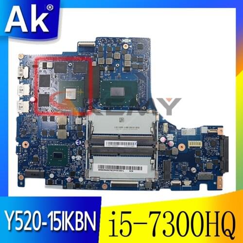 For Lenovo Y520 Y520-15IKBN Notebook Motherboard DY512 NM-B191 Motherboard CPU i5 -7300HQ GPU GTX1050ti 4g 100% test work