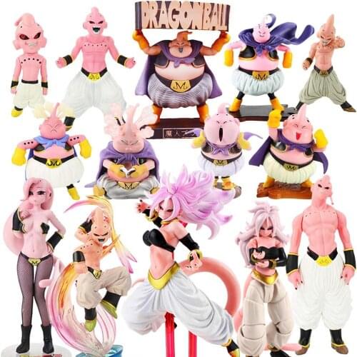 8-44cm Dragon Ball Z DBZ Anime Majin Buu Boo Fat Thin Women Kawaii Battle Action Figure Model Toys Dolls Kids Gift Brinquedos