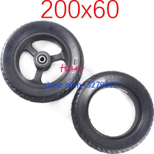 Free Shipping Good Reputation 8 Inch 200x60 Electric Scooter Balancing Vehicle Solid Tire with Wheel Hub and Tubeless Solid Tyre