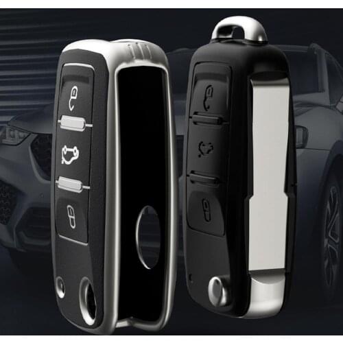 Car Key Zinc Alloy Shell, Suitable for Volkswagen Volkswagen Polo Golf4 MK7 Golf7 T5 Skoda Octavia A5 A7 Leon Ibiza Ateca Kodiaq