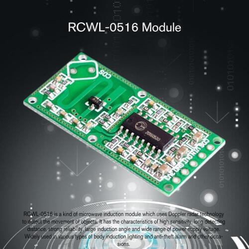 RCWL-0516 Microwave Radar Doppler Radar Sensor Motion Detector Module Human Body Induction Switch Module Intelligent Sensor