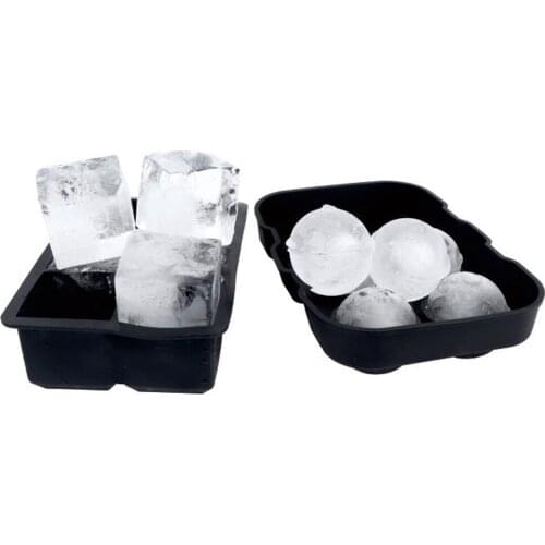 Ice Cream Molds Chocolate Mold Party Bar Tools Round Ice Hockey Square Silicone Diamond Ice Cube Tray Set Lid Mold