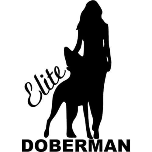 Beautiful Car Sticker Doberman and Girl Stickers Pvc Anti-UV Waterproof Car Wrap Decal for Auto Personality Styling Accessories