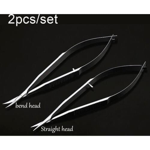 Ordinary stainless steel Ophthalmic Instrument 12.5 cm micro scissor, Straight/ bend head Conjunctiva scissor,Speculums tweezer