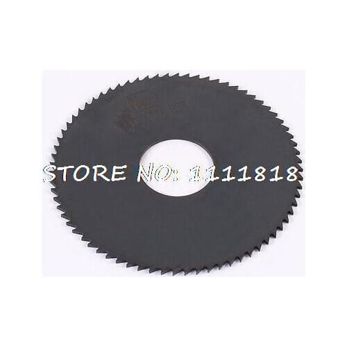 75mm x 1.2mm x 22mm Milling Cutter HSS 72T Slitting Saw Blade Black