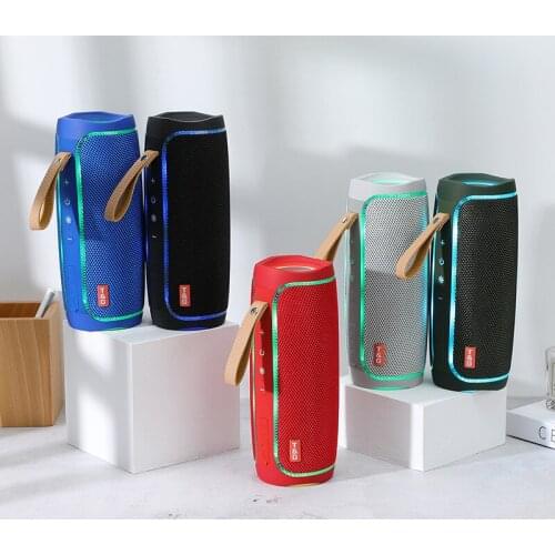 Portable Speakers Bluetooth Column Wireless Bluetooth Speaker Powerful High BoomBox Outdoor Bass HIFI TF FM Radio with LED Light