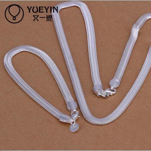 Silver plated jewelry set for women men unisex jewelry punk style wedding jewelry sets S084 Luxurious sperky Sady