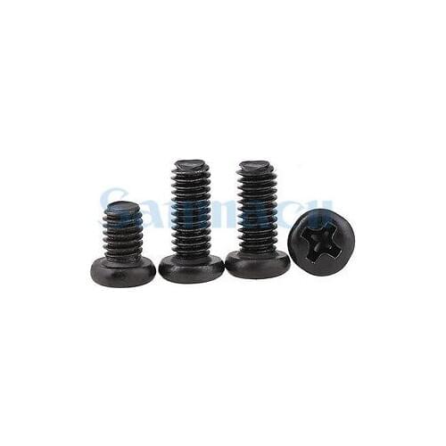 Qty50 M6 Phillips Pan Head Machine Screws Black Steel