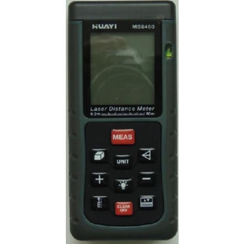 Handheld Laser Distance Meter Range Finder Spirit Level 60 Meters 197 Ft MS6460 Distance Measurer