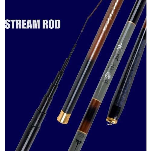 3.6M-7.2M Carbon fiber Fishing Rod Telescopic Fishing rod Stream rod Hand Pole Freshwater tackle Ultralight Hard fishing gear