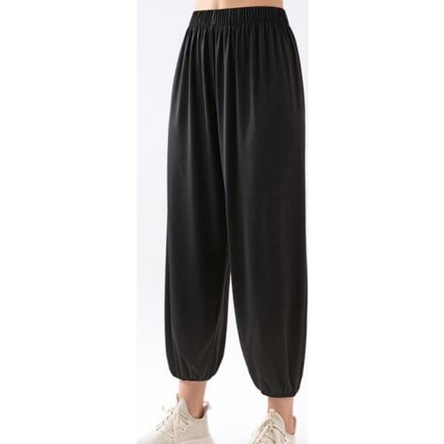 Thin Cold Silks Casual Pants Women Running Sports Outdoor Fitness Loose Breathable Yoga Pants for Women d88