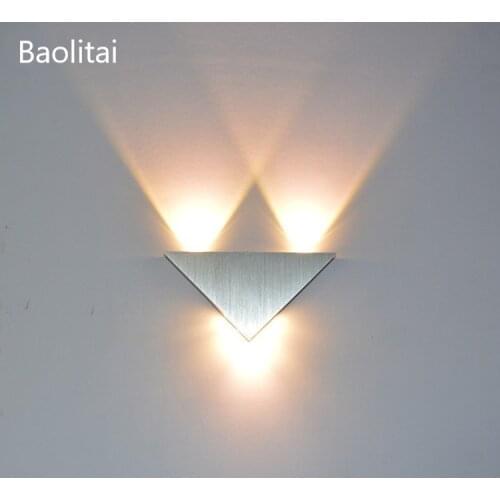 Triangle Wall Lamp Led Aluminum Modern Indoor Background Wall TV Lights Living Room Bedroom Aisle Fixture Sconce For Home