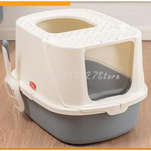 Cat Litter Basin Fully Enclosed Anti Splash Cat Toilet Large Large Cat Excrement Basin Deodorizing Cat Sand Table Kitten Product