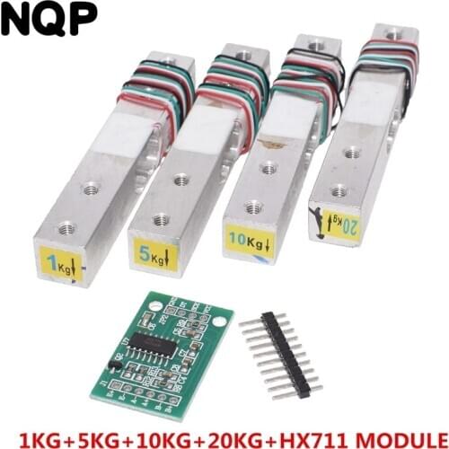Load Cell 1KG 5KG 10KG 20KG HX711 AD Module Weight Sensor Electronic Scale Aluminum Alloy Weighing Pressure Sensor
