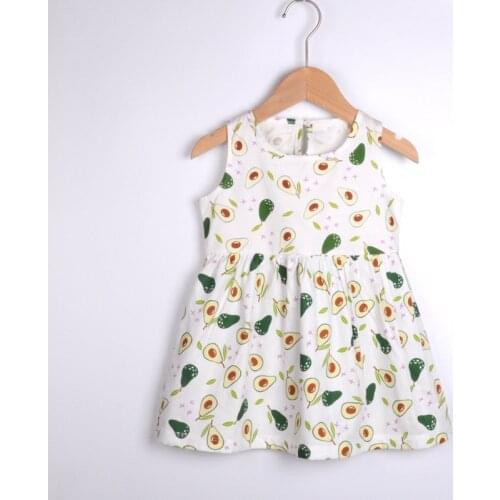 ZWY1077 Baby Girls Sleeveless Flower Print Dresses Clothes Kids Summer Princess Dress Children Party Ball Pageant Dress Outfit
