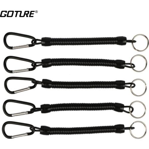 10pcs/lot Fishing Lanyard Ropes Rope Retractable Plastic Spiral Safety Line Fishing Tackle Accessories