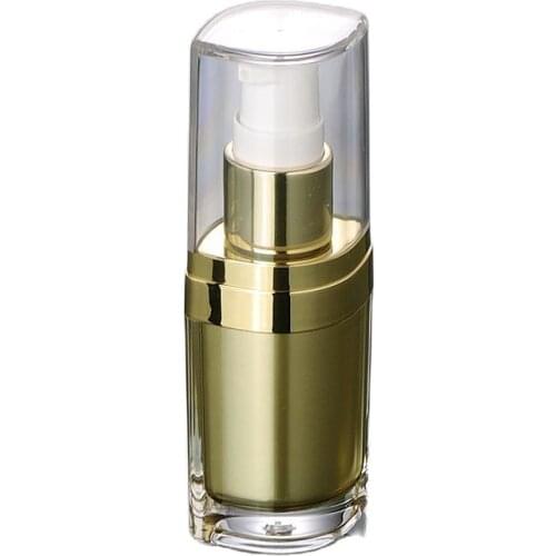 15ml eye shape gold acrylic bottle for serum/lotion/emulsion/foundation/cosmetic packing plastic bottle