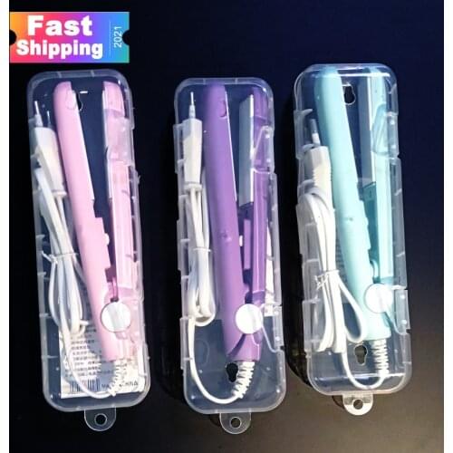 3-in-1 Hair Iron Curling Hair Flat Iron Straightening Brush Hair Comb Mini Hair Straightener and Curling Iron Styling Tools