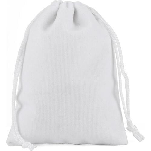 50pcs/lot 15x20cm Black White Velvet Bags Drawstring Pouches Packing Gift Bags & Pouches Packaging Bag Personalize Print Logo