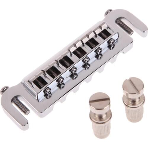 Guitar accessories Wraparound Bridge Tailpiece Studs Chrome Style Guitar Bridge for LP Electric Guitar Parts
