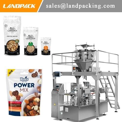 Automatic Weighing Nuts Fruit Doypack Spout Pouch Filling Machine