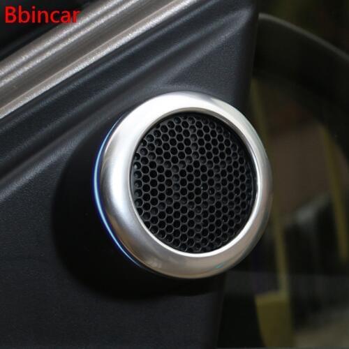 Bbincar ABS Chrome Interior Side Door Speaker Stereo Cover Ring Trims Sticker 2pcs For Toyota Corolla E170 2014 2015 2016 2017