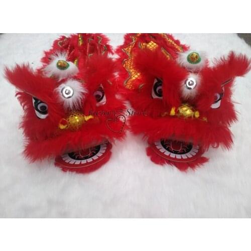 Children Dance Lion 6 Inch, 8 Inch Wool Lion Kindergarten Play Props Plastic Childrens Lion Dance Children Lion Sub