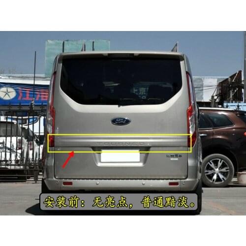 Applied to Ford Jiangling Rear Trim Stainless Steel Torio Tail Door Trunk Light Strip Refitting Upgrade High Configuration