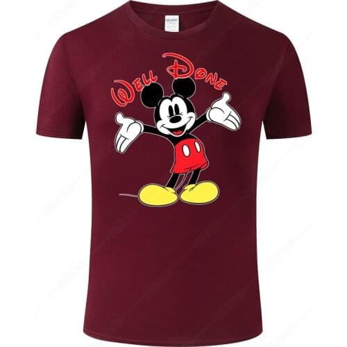 2021 New Mickey Mouse T Shirt Men Women Cotton Print T-shirt Summer Casual Streetwear Tshirt Tops Cool Tee Clothing J115