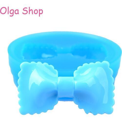 FYL188 45.6mm Bow / Bowknot Silicone Mold - Cake Decoration Sugarcraft, Fondant, Cookie Biscuit, Jewelry, Candy, Resin Clay