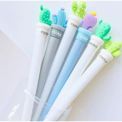 Potted Creative Cactus Gel Ink Pen Promotional Gift Stationery School & Office Supply Birthday Gift