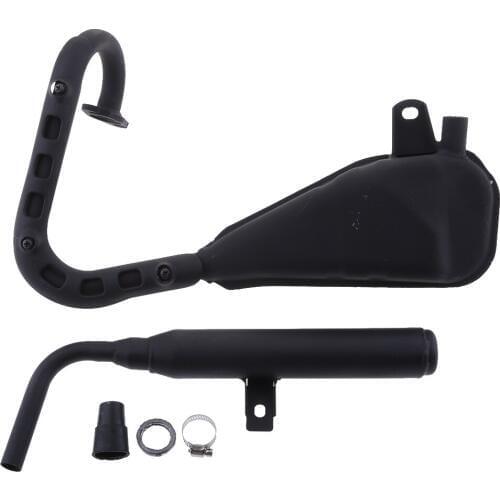 Exhaust Muffler Silencer Pipe w/ O-Ring Gasket & Rubber Sleeve & Clamp for Yamaha PW50