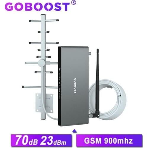 GOBOOST gsm 2g 900 signal booster mobile phone signal cellular amplifier gsm screen signal 70dB 23dbm power 900mhz gsm amplifier