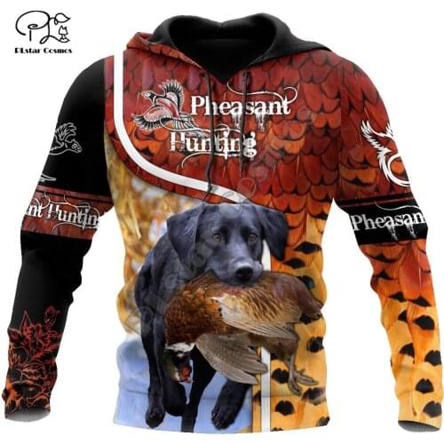 PLstar Cosmos Camo Animal Hunter Dog Pheasant Duck Hunting Tattoo 3DPrint Men/Women Streetwear Harajuku Jacket Funny Hoodies A24