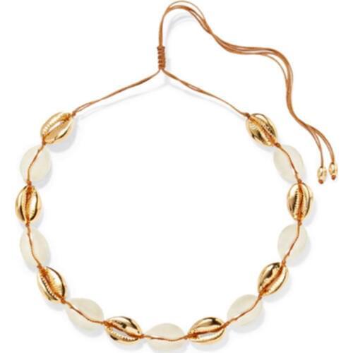 Hot Puka Natural Cowrie Shell Necklace Women One Direction Statement Colar Feminino Boho Bijoux Gold Color choker necklace Women