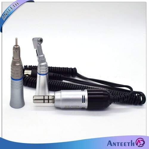 E type Micromotor 35000rpm Handpiece And Dental Lab Contra Angle Straight Hand Piece Electric Polishing Brush Tool